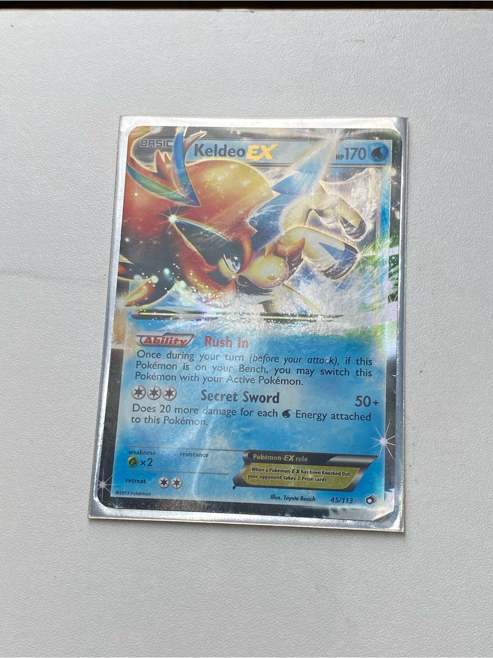 2013 POKEMON BLACK & WHITE LEGENDARY TREASURES Keldeo Ex